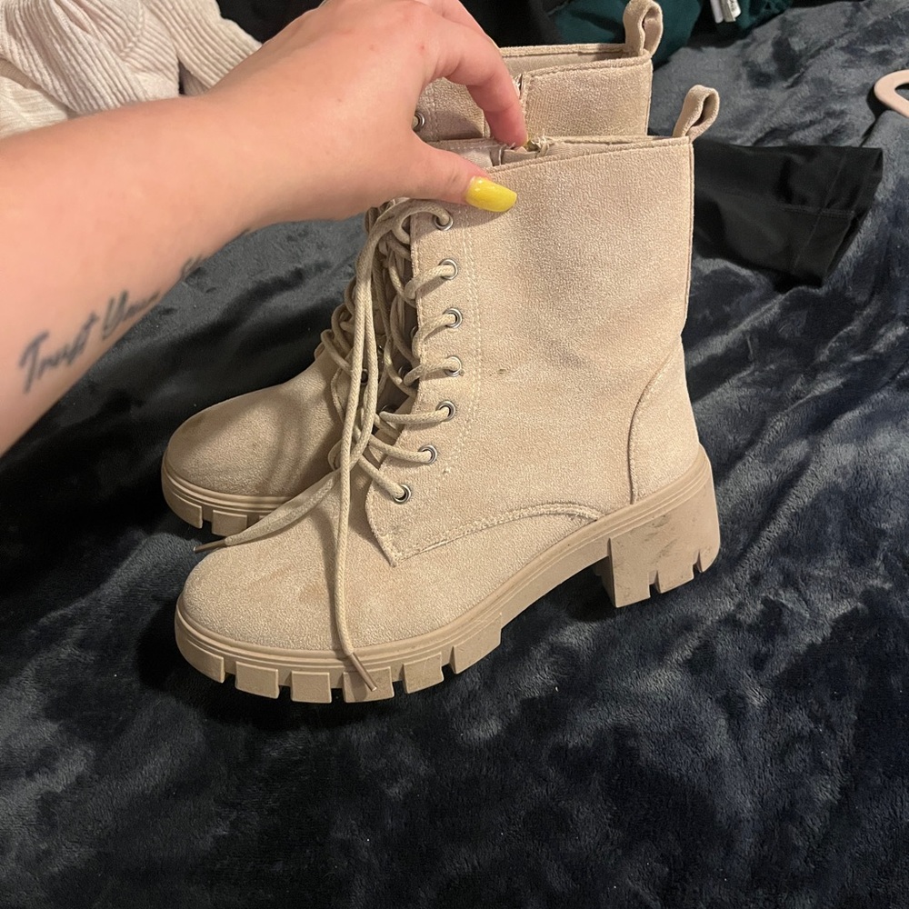 Lace up booties